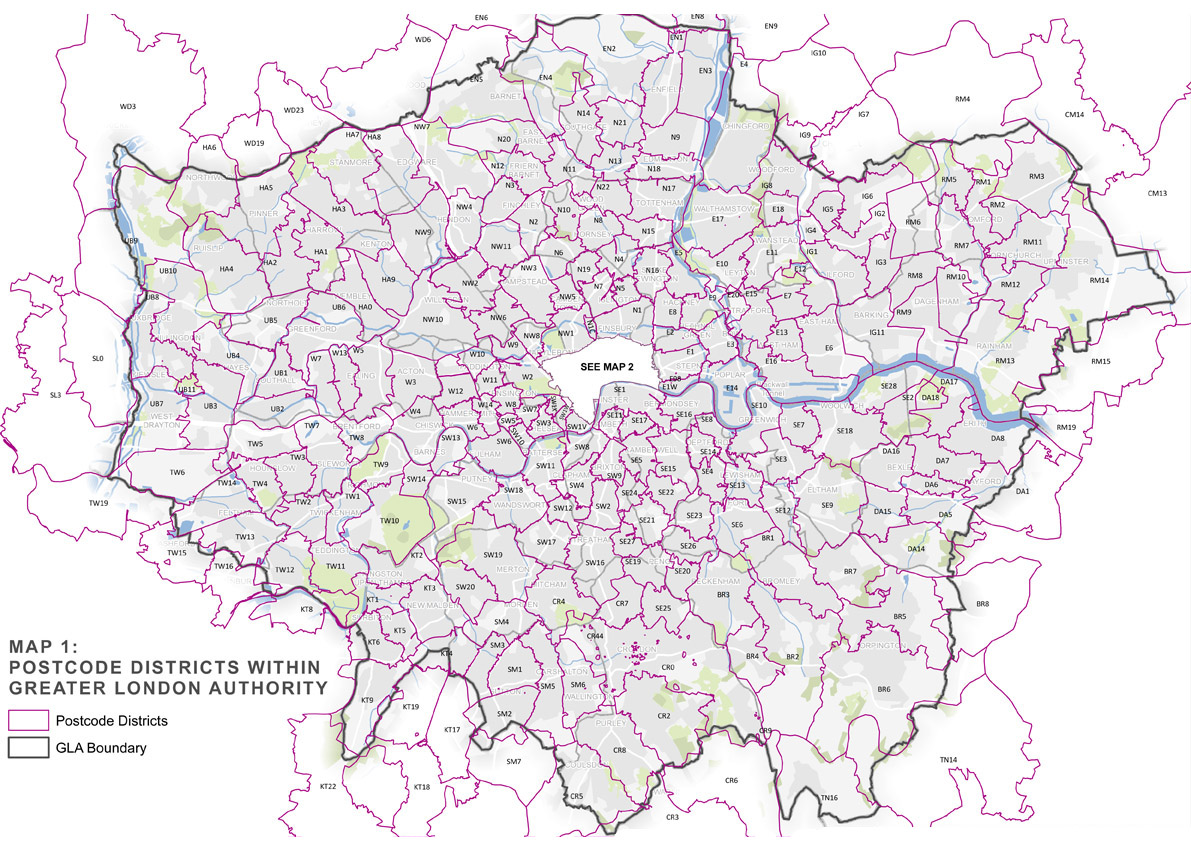 London postcodes